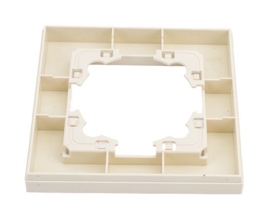 Одноместная горизонтальная рамка UNIVersal серия афина слоновая кость ivory еврослот A0053-I – изображение 3