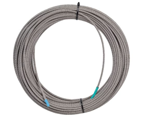 Нержавеющий трос KREPFIELD 4 мм, сталь А2, плетение 7x7, средней мягкости, 40 м 8379А2ТРОС4ММ-40 – изображение 3