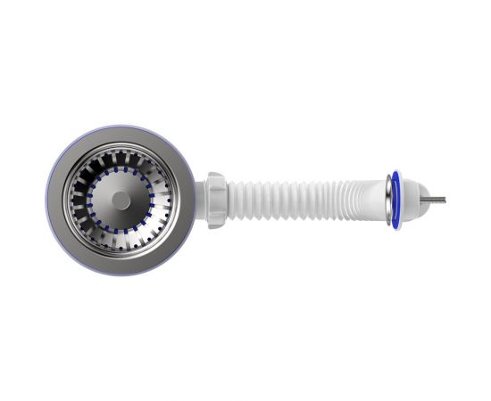 Сифон для мойки Aquant 3 1/2"х40 с мет.реш. с круглым переливом B0142-29-MR – изображение 7