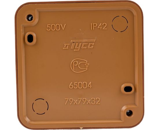 Распределительная коробка для открытой проводки Рувинил Тусо 79x79x32 мм 2 пары клеммников 65004-08М – изображение 5