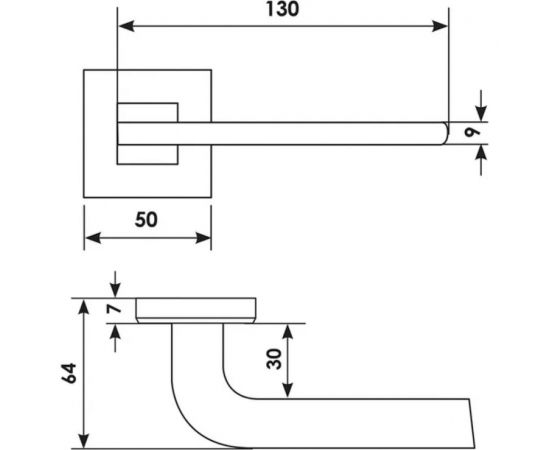 Дверная ручка MORELLI SPUTNIK S5 OSA на розетке 7 мм, цвет - матовое золото 9013580 – изображение 2