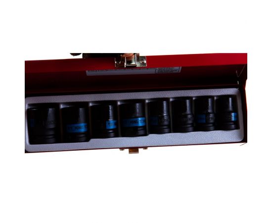 Набор ударных торцевых головок (1/2"", шестигранные, 10-24 мм, 8 предметов) KING TONY 4408MP – изображение 2