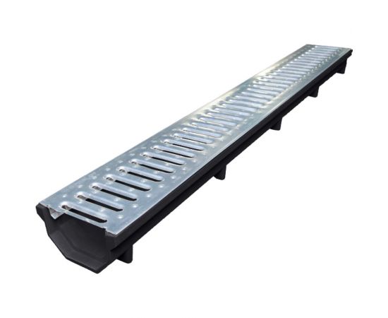 Канал водоотведения Neoкомпозит ППК DN100 A15; В125; С250 1000x140x70, черный КВ-70 DN100 АВС Ч – изображение 6