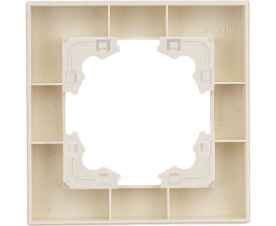 Одноместная горизонтальная рамка UNIVersal серия афина слоновая кость ivory еврослот A0053-I – изображение 2