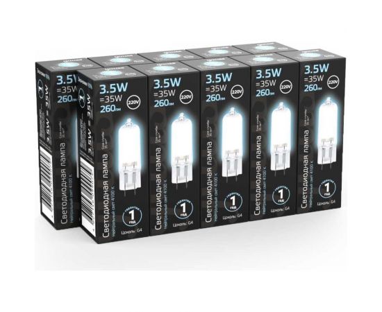 Лампа Gauss LED G4 AC220-240V 3.5W 260lm 4100K Glass 107807203 – изображение 2