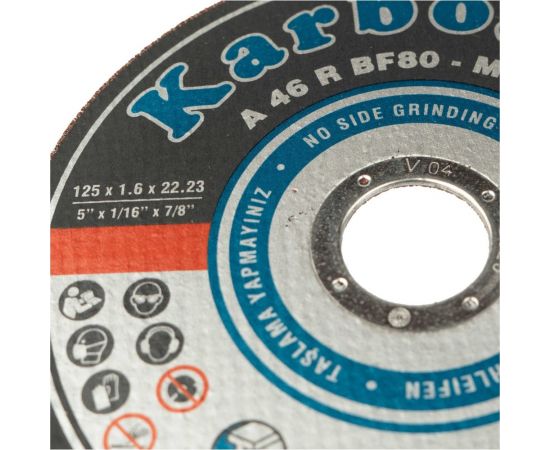 Диск отрезной по металлу 125x1.6x22 мм Karbosan 10470 – изображение 2
