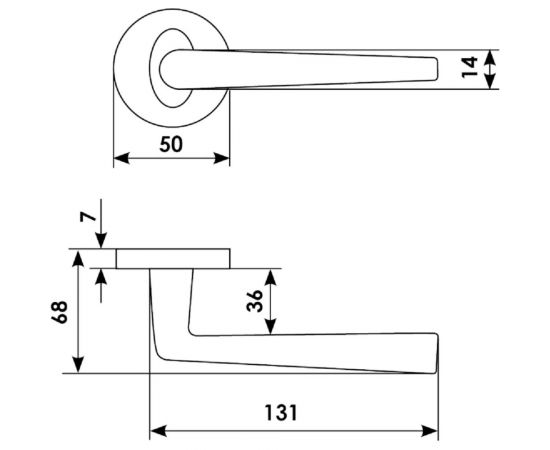 Дверные ручки MORELLI LUXURY THE FORCE CSA матовый хром 9013324 – изображение 6