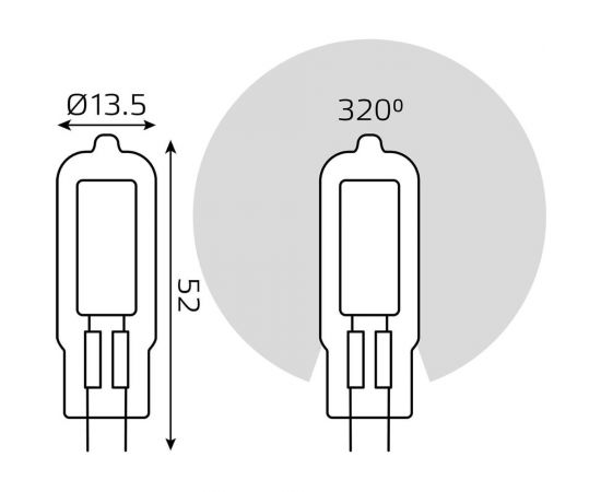 Лампа Gauss LED G4 AC220-240V 3.5W 260lm 4100K Glass 107807203 – изображение 6