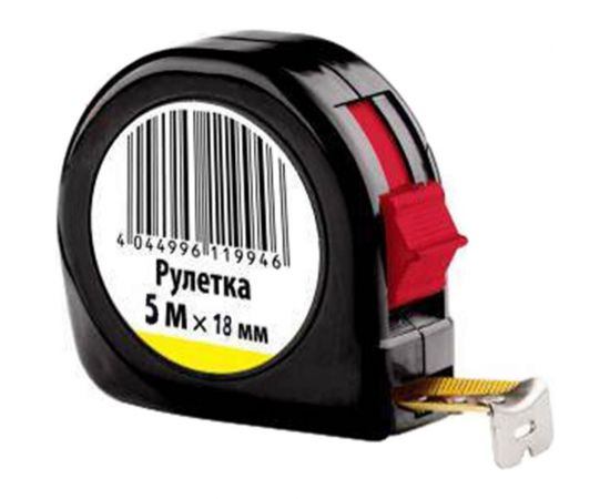 Рулетка Россия 5 м х 18 мм, пластиковый корпус 31322 