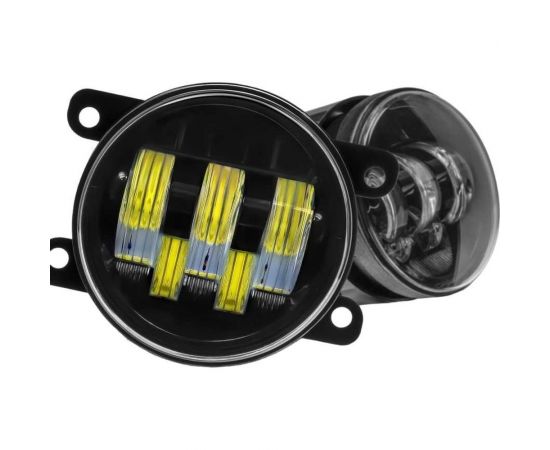 Противотуманные светодиодные автомобильные фары LEDZILLA универсальные с регулировкой, 50Вт 9-32В ДХО лед ПТФ на авто противотуманки, 2 шт 2190-50W 