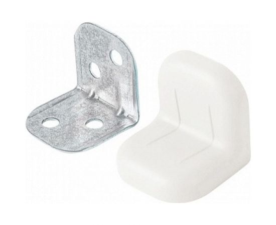 Крепежный уголок с пластиковой крышкой Tech-Krep 20x28 белый 4 шт. пакет 148278 