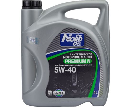 Моторное масло NORD OIL Premium N 5W-40, SN/CF, 4л NRL002 