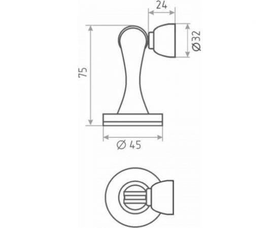 Магнитный ограничитель PALIDORE C05 AB бронза 98760359 – изображение 2