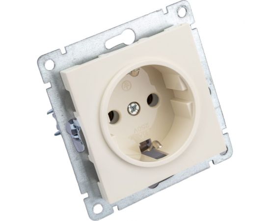 Одноместная розетка UNIVersal серия афина с/з, с/у, 16а, 220в, слоновая кость ivory еврослот A0028-I – изображение 5