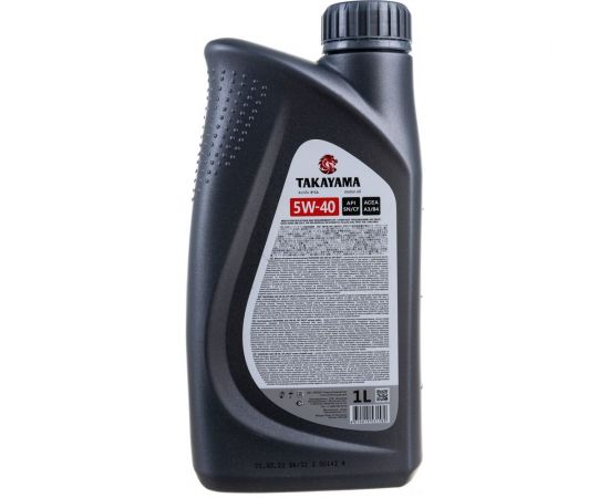 Моторное мало TAKAYAMA SAE 5W-40, API SN/CF, 1 л, пластик 605528 – изображение 3