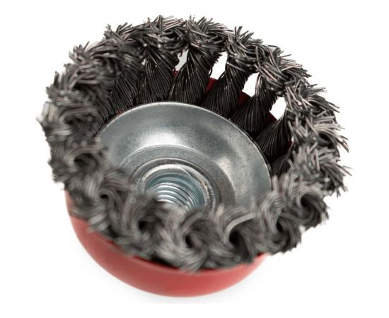 Щетка-чашка по металлу для УШМ 75 мм, М14, проволока крученая SAMGRUPP 16219 – изображение 5