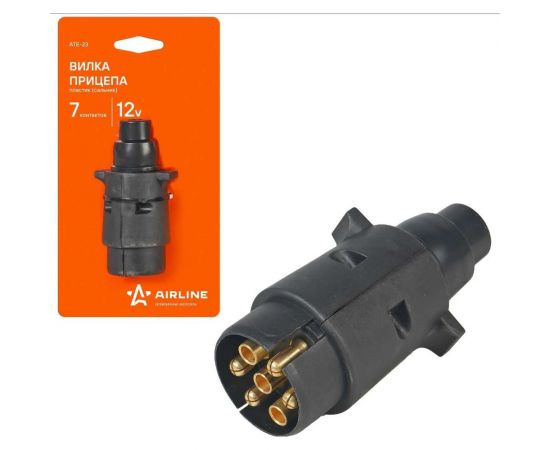Вилка прицепа Airline 12 В, 7 контактов, пластик ATE-23 – изображение 2