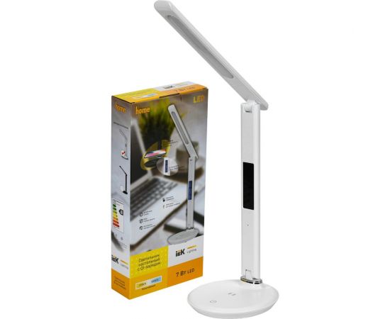 Настольный светильник IEK LED 2011 7Вт, QI, USB, белый LDNL0-2011-1-QI-7-K01 – изображение 2