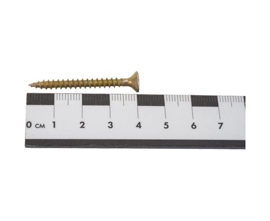 Шурупы ВИРТУОЗ 4х40 потайная головка, желтый цинк 200 шт 280-04642 – изображение 4