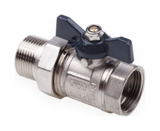 Шаровой кран со сгоном AQUALINK вн-нар 1 U B бабочка 1462 – изображение 2