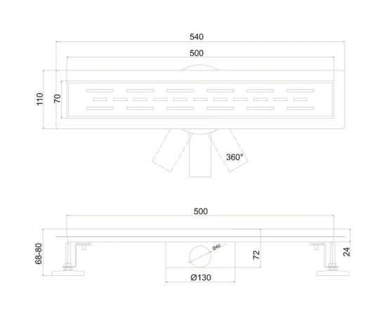 Линейный трап РМС ТЛ02-50x7 РМСТЛ-02-50х7 – изображение 3
