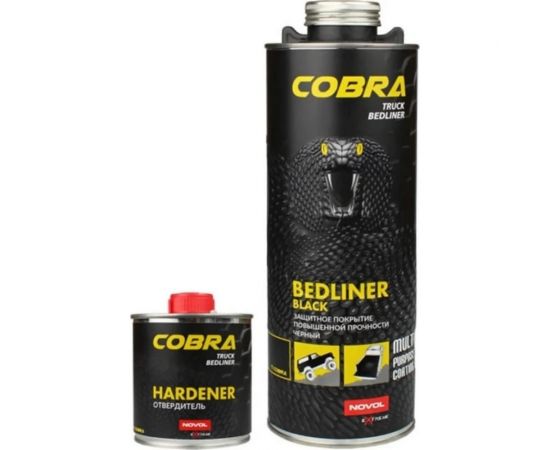 Покрытие для кузова Novol COBRA Truck Bedliner защитное, черное, 800 мл X6134559 
