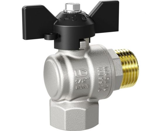 Кран LD PRIDE угловой шаровой 1/2 - 1/2 вн/нар бабочка 552306 