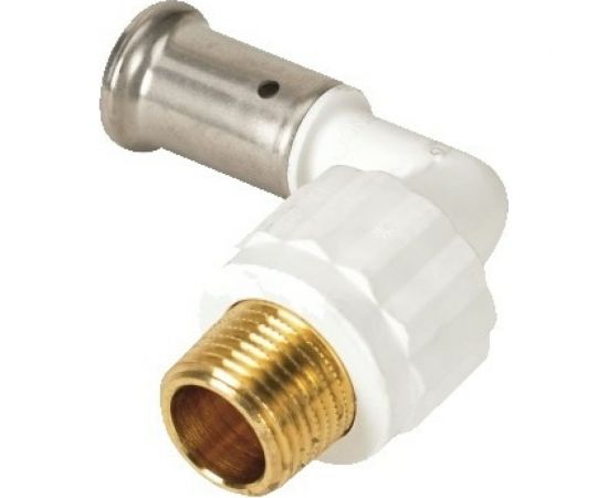 Угольник HENCO 90 градусов, НР, ПВДФ пресс, белый, 20x1/2"" 5PKW-2004 