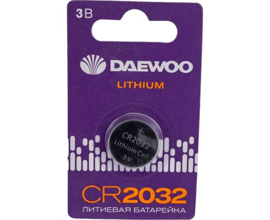 Литиевая батарейка DAEWOO CR2032 Lithium BL-1 5034174 