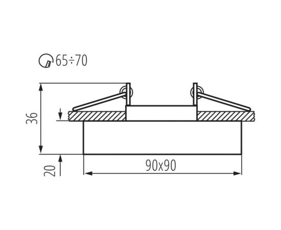 Точечный стеклянный светильник KANLUX MORTA B CT-DSL50-B 22110 – изображение 3