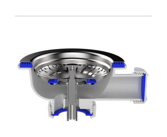 Выпуск Aquant 3 1/2" с металлической реш. с отводом под перелив NV250-40-MR – изображение 8