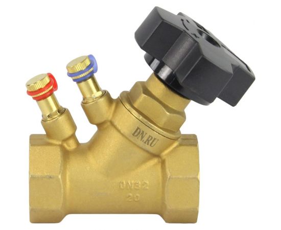 Балансировочный латунный клапан DN.ru КБЛР-032-16 Ду32 Ру16, L=95 мм, муфтовый D080-00507 – изображение 3