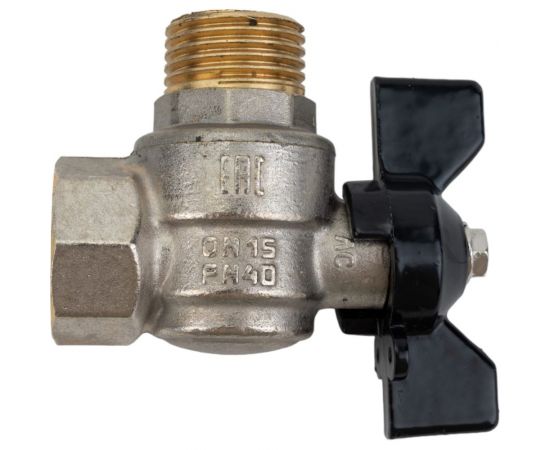 Кран LD PRIDE угловой шаровой 1/2 - 1/2 вн/нар бабочка 552306 – изображение 2