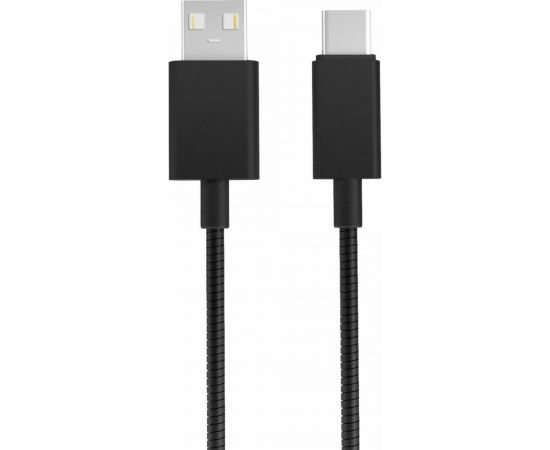 Дата-кабель AKAI разъем Type C 1м оплетка металл черный CE-442B – изображение 2