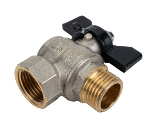 Кран LD PRIDE угловой шаровой 1/2 - 1/2 вн/нар бабочка 552306 – изображение 3