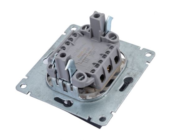 Трехклавишный выключатель UNIVersal серия афина, с/у, 10а, 220в, графит еврослот A0043-Gr – изображение 2