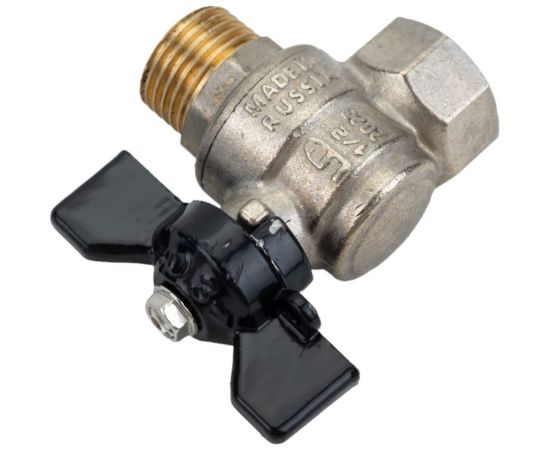 Кран LD PRIDE угловой шаровой 1/2 - 1/2 вн/нар бабочка 552306 – изображение 4