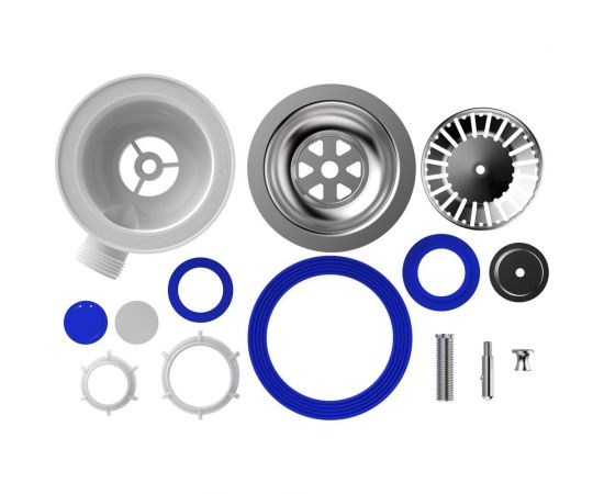 Выпуск Aquant 3 1/2" с металлической реш. с отводом под перелив NV250-40-MR – изображение 6