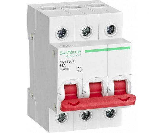 Выключатель нагрузки Systeme Electric City9 set вн 3p 63а 400в C9S16363 