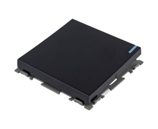 Одноклавишный выключатель CGSS черный Практика PL-W101-BCM 