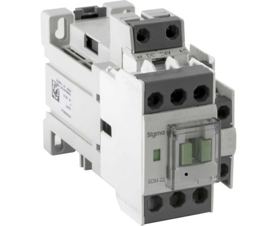 3-полюсный силовой контактор Sigma Elektrik 1NO+1NC - напряжение катушки: 24V DC SDM022024 