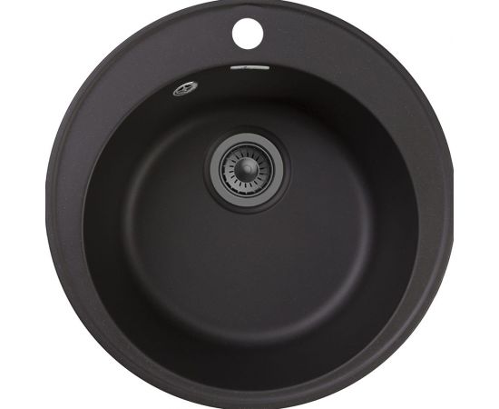 Мойка GRANFEST QUARZ чаша, D=480 мм, черный 08 черный 