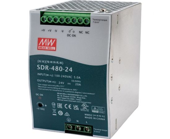 Ис??очник питания Mean Well AC/DC SDR-480-24 480Вт Т00288601 