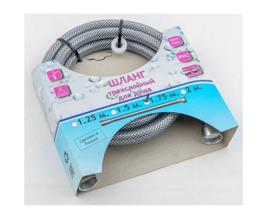 Шланг для душа TUBOFLEX 1.75 м, ПВХ, черный ШДПВХTF175черный – изображение 10
