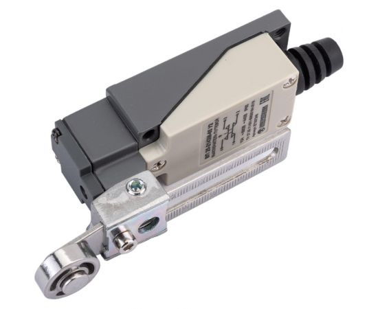 Путевой выключатель Электротехник ВП 25-2143М-65 У2, рычаг со стальным роликом, регулируемый по длине, 1з и 1р, безинерционный, 21x56 мм, 3А, IP65 ET007248 – изображение 2