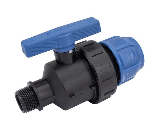 Шаровой кран VALFEX ПНД компрессионный цанга - наружная резьба, разборный 40x1"" 1210012640100 – изображение 5