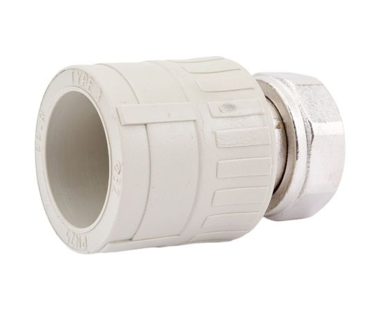 Муфта RTP с накидной гайкой на металлическом штуцере, внутренняя резьба, D32х1 мм, серая 15827 – изображение 5