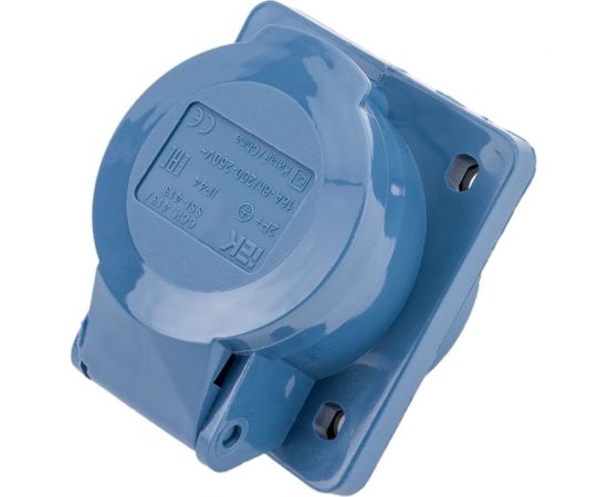 Кабельная розетка IEK, скрытая, 16А, 2Р+E, IР44, 250В, 413, ИЭК PSR41-016-3 – изображение 4