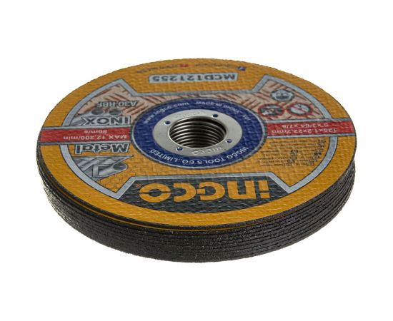 Диск отрезной набор (10 шт, 125 мм, 22.2 мм) в металлическом боксе INGCO MCD121255 – изображение 5