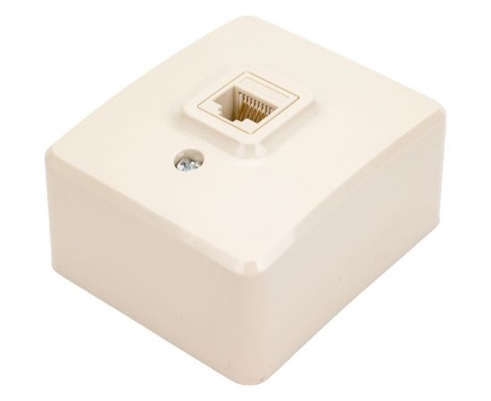 Информационная розетка ЭРА 11-3203-02, RJ45, ОУ, IP20, Эксперт, слоновая кость Б0020731 – изображение 3